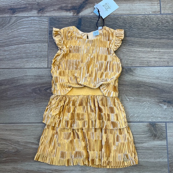 Deux Par Deux Gold Layered Dress